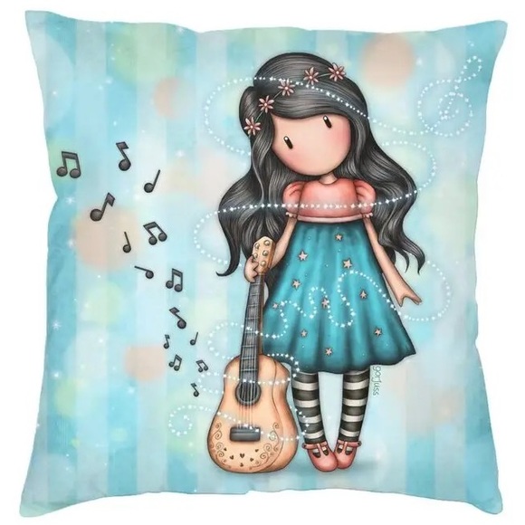 Santoro London Gorjuss Cushion Cover - Guitar - Picture 4 of 4